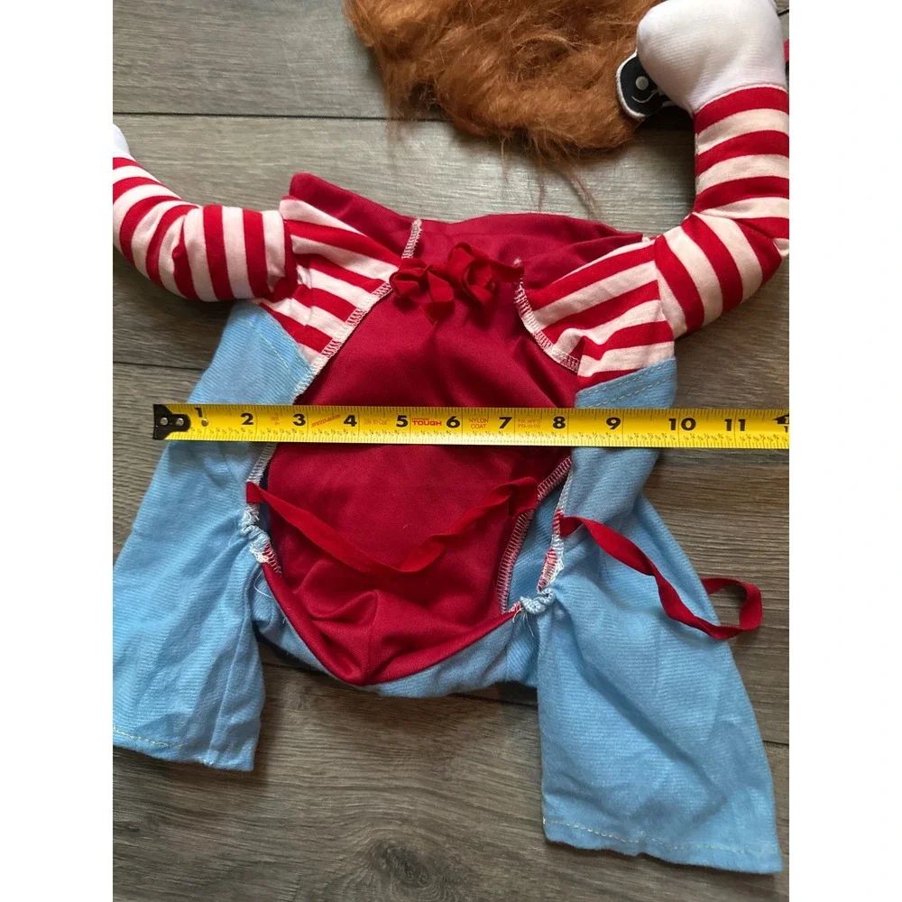 Chucky Dog Costume Childs Play Horror Movie Pet Halloween Outfit with Wig Prop